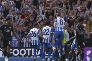 Brighton a infligé une deuxième défaite consécutive à Manchester City. KEYSTONE/AP/Ian Walton